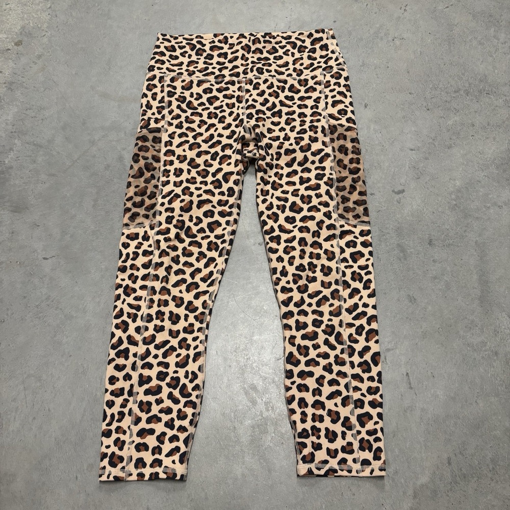 Power Hold‎ by Fabletics Women's High-Waisted 7/8 Leggings Cheetah Print Sz XS/S